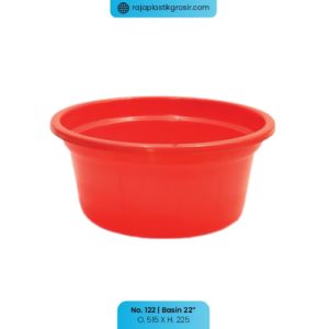 BASKOM PLASTIK BESAR TIPE PUP 22 No.122 BIRU & MERAH | JUAL HARGA GROSIR, MINIMAL PEMBELIAN 1 PACK ISI 3 LUSIN (36 PCS)