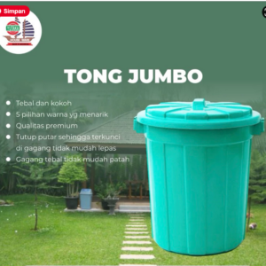 EMBER PLASTIK BESAR / TONG JUMBO YUTAKA DENGAN TUTUP VOL 60 LITER No. 674 TP YK | JUAL GROSIR HARGA MURAH | JUAL KE SELURUH INDONESIA | MINIMAL PEMBELIAN 1 PACK ISI 1 LUSIN (12 PCS)