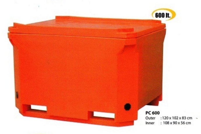 Cooler Box Besar Jumbo 600 Liter Orange / Kotak Es / Peti Ikan Delta Tipe PC-600
