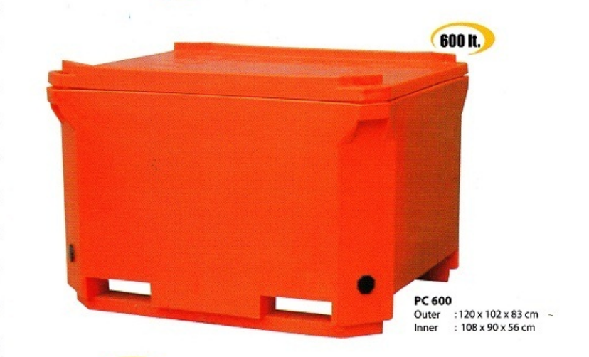 Cooler Box Besar Jumbo 600 Liter Orange / Kotak Es / Peti Ikan Delta Tipe PC-600
