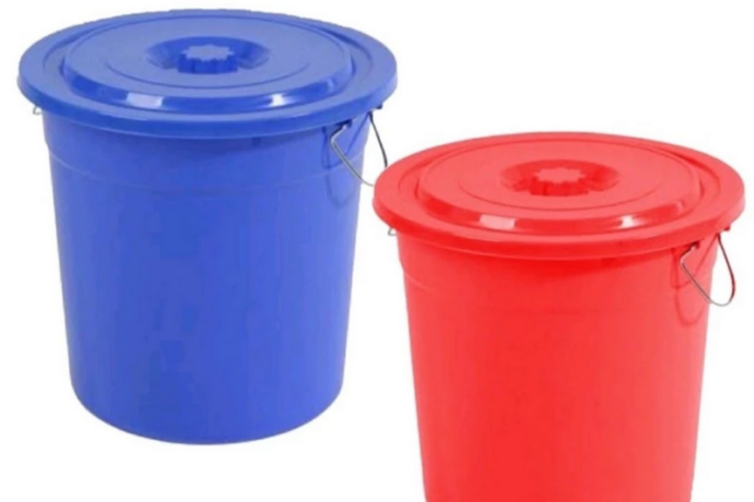 EMBER PLASTIK BESAR 58 LITER TUTUP + HANDLE KIRAMAS 3060, UKURAN D. 52.3 x T. 45.7 CM | RAJA PLASTIK GROSIR