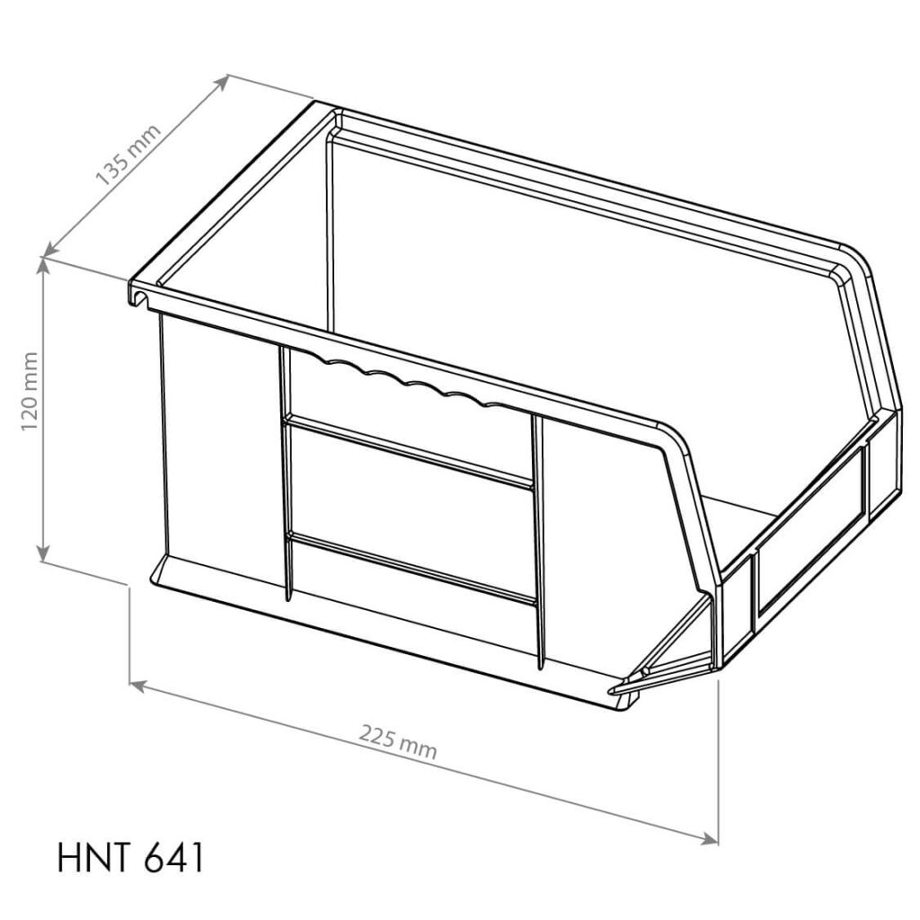 BIN BOX SPAREPART SERBAGUNA HANATA HNT 641 KOTAK AKSESORIS UKURAN 22,5 x 13,5 x 12 CM