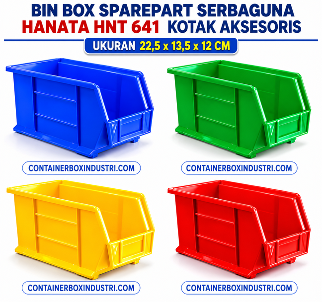 BIN BOX SPAREPART SERBAGUNA HANATA HNT 641 KOTAK AKSESORIS UKURAN 22,5 x 13,5 x 12 CM