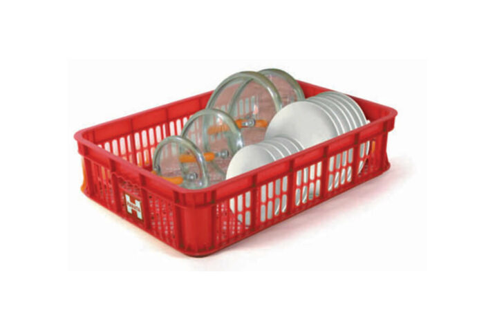 BOX CONTAINER INDUSTRI PLASTIK BERLUBANG HANATA 2000M (MEDIUM) 62x43x14,5 CM | RAJA PLASTIK GROSIR