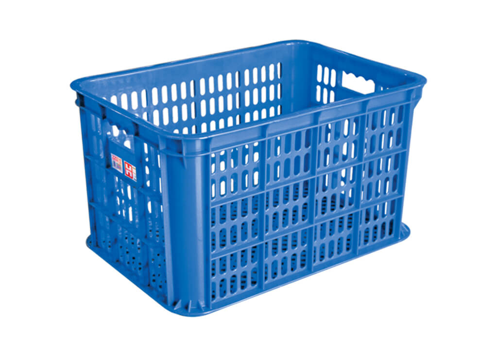 BOX CONTAINER INDUSTRI PLASTIK BERLUBANG HANATA HNT 2202E UKURAN 52x37x30 CM | RAJA PLASTIK GROSIR