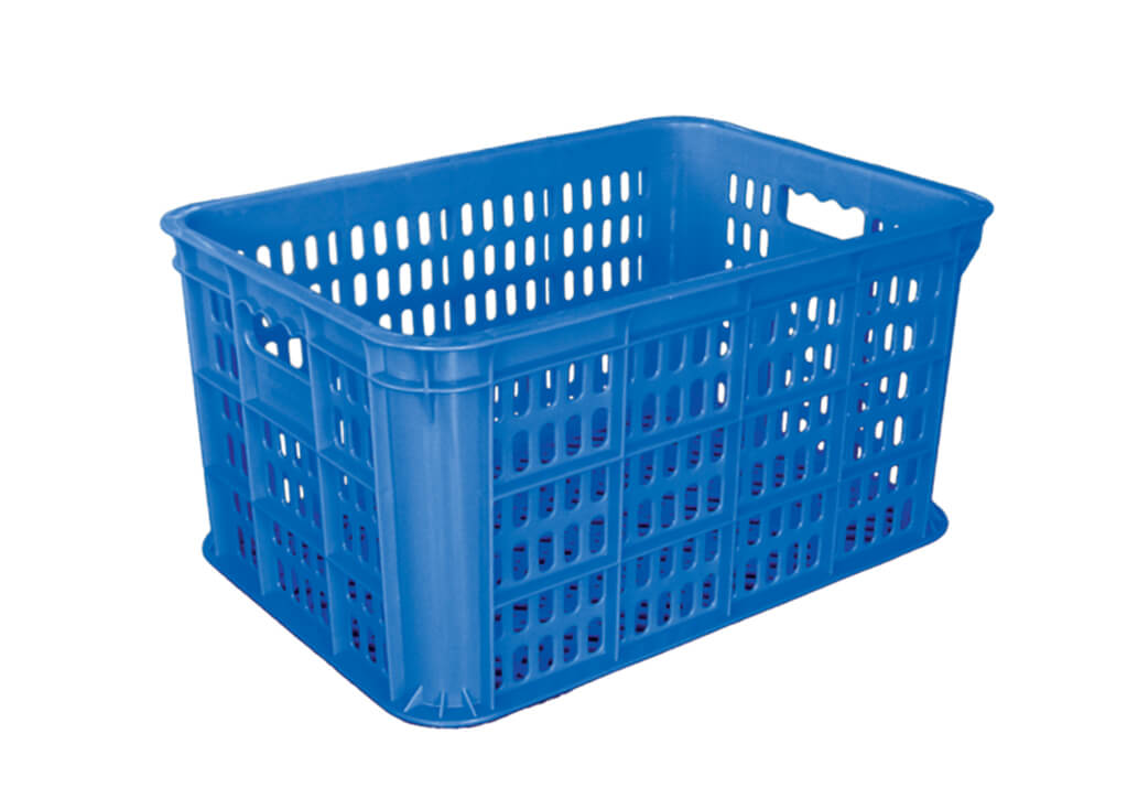 BOX CONTAINER INDUSTRI PLASTIK BERLUBANG HANATA HNT 2202M (MEDIUM) UKURAN 52x37x27 CM | RAJA PLASTIK GROSIR