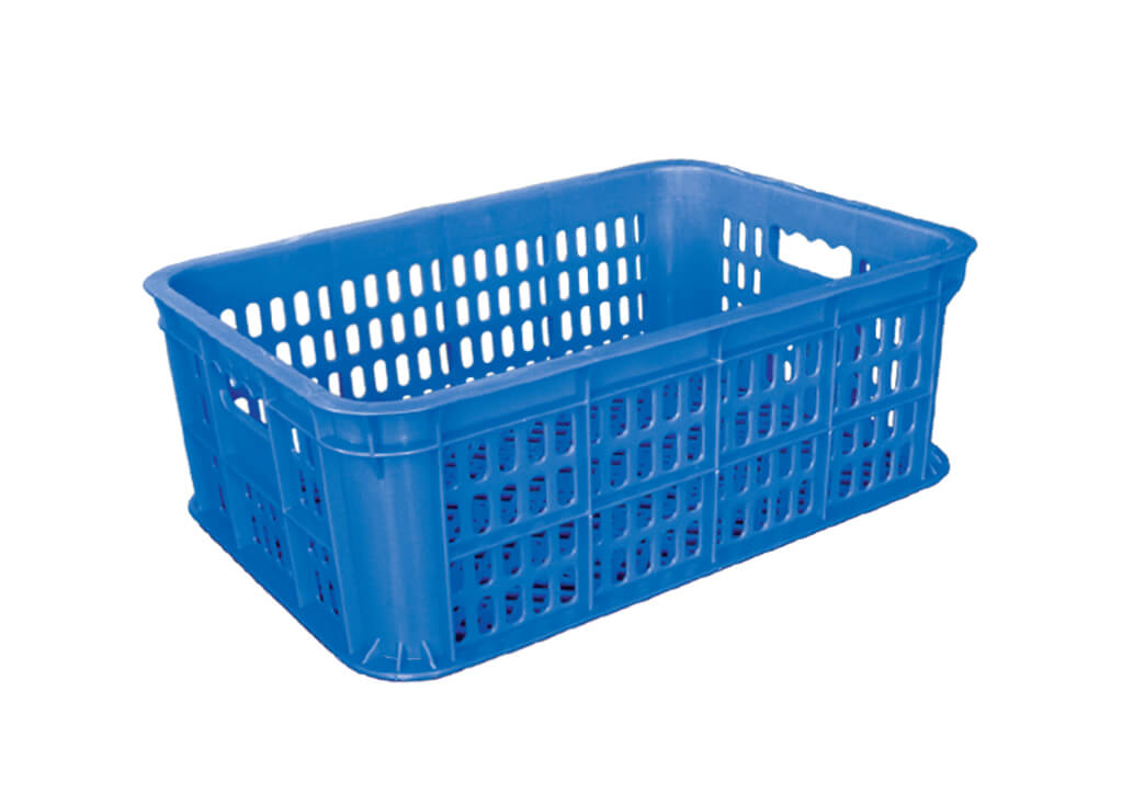 BOX CONTAINER INDUSTRI PLASTIK BERLUBANG HANATA HNT 2202S (SMALL) UKURAN 52x37x19 CM | RAJA PLASTIK GROSIR