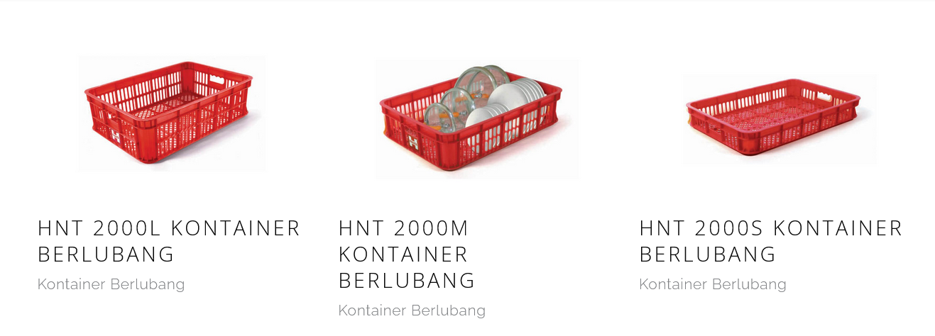 CONTAINER BOX KERANJANG INDUSTRI HANATA HNT 2000S, 2000M, 2000L | RAJA PLASTIK GROSIR