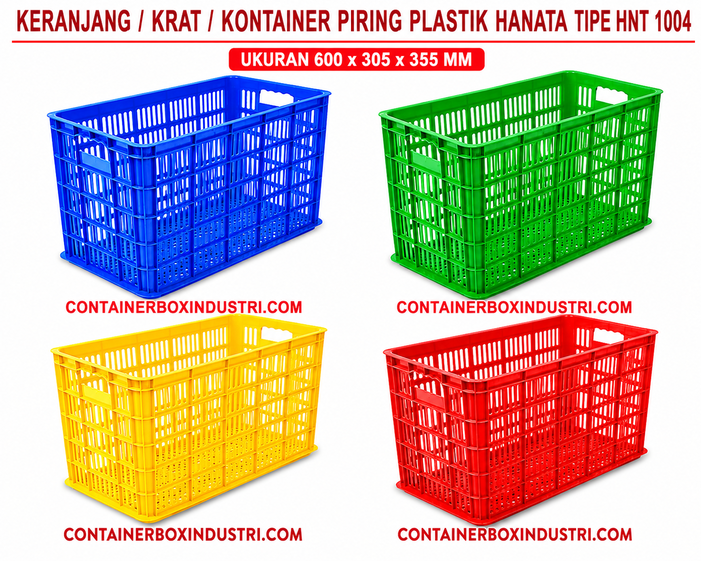 KERANJANG / KRAT / KONTAINER PIRING BOX PLASTIK HANATA TIPE HNT 1004
