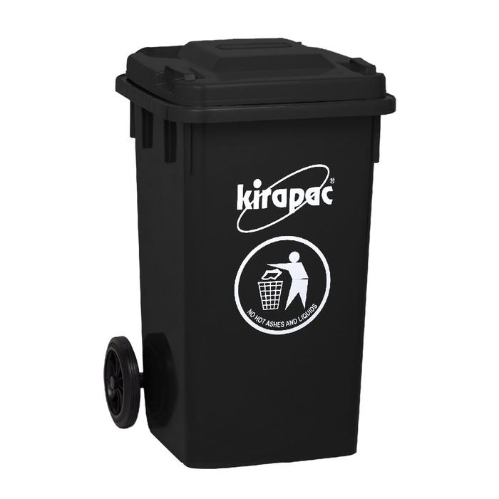 TEMPAT SAMPAH BESAR PLASTIK HITAM 100 LITER KIRAPAC KLX 9100: Solusi Tempat Sampah Profesional, Kuat & Tahan Lama untuk Berbagai Kebutuhan