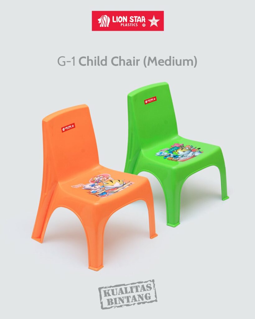 Kursi Plastik Anak Kecil Lion Star G-1 Child Chair (Medium): Kursi Plastik Anak yang Nyaman, Aman, dan Warna-Warni Menarik
