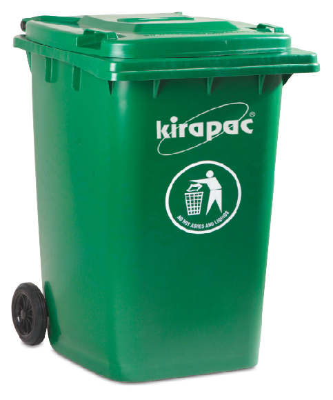 TEMPAT SAMPAH BESAR PLASTIK 240 LITER KIRAPAC TIPE KLX 9240: Solusi Tempat Sampah Outdoor Kapasitas Besar, Kuat & Tahan Lama