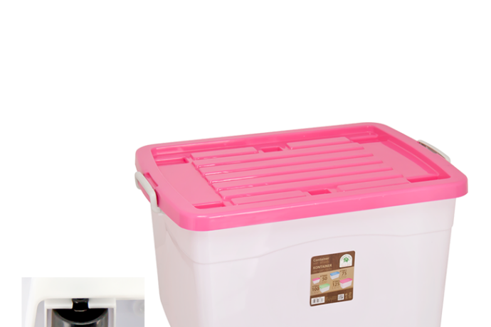 BOX KONTAINER PLASTIK BESAR 100 LITER RODA GREEN LEAF SIERRA 7882 | RAJA PLASTIK GROSIR