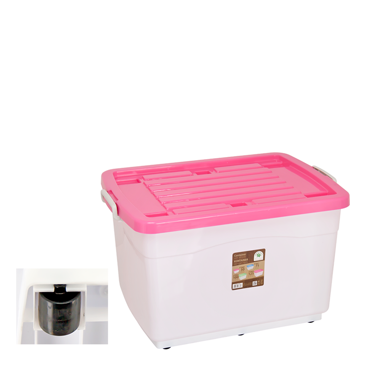 BOX KONTAINER PLASTIK BESAR 100 LITER RODA GREEN LEAF SIERRA 7882 | RAJA PLASTIK GROSIR