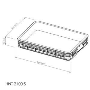BOX CONTAINER INDUSTRI PLASTIK RAPAT SERBAGUNA HANATA HNT 2100S UKURAN 64x43x9,5 CM: Solusi Penyimpanan Tipis, Praktis, dan Multifungsi untuk Berbagai Kebutuhan Industri