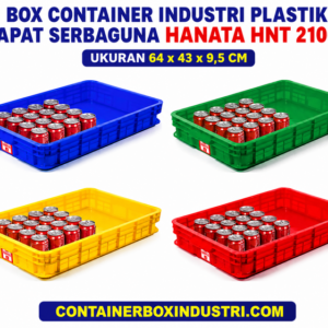 BOX CONTAINER INDUSTRI PLASTIK RAPAT SERBAGUNA HANATA HNT 2100S UKURAN 64x43x9,5 CM: Solusi Penyimpanan Tipis, Praktis, dan Multifungsi untuk Berbagai Kebutuhan Industri