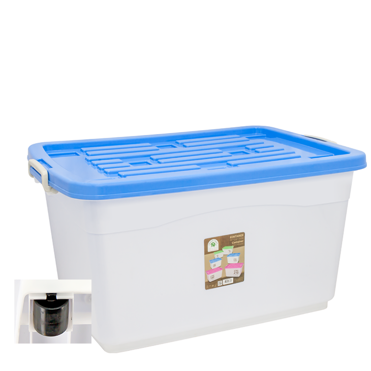 BOX KONTAINER PLASTIK BESAR 210 LITER RODA GREEN LEAF SIERRA 7885 | RAJA PLASTIK GROSIR