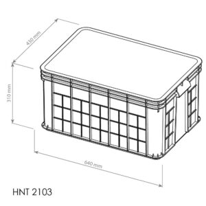 CONTAINER BOX PLASTIK INDUSTRI RAPAT HANATA HNT 2103 UKURAN 64x43,5x31 CM: Solusi Penyimpanan Profesional untuk Kebutuhan Industri Modern