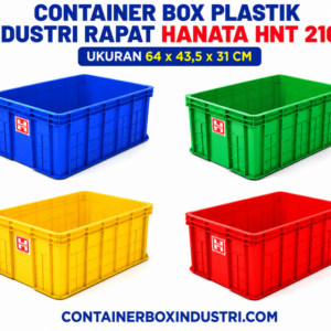 CONTAINER BOX PLASTIK INDUSTRI RAPAT HANATA HNT 2103 UKURAN 64x43,5x31 CM: Solusi Penyimpanan Profesional untuk Kebutuhan Industri Modern