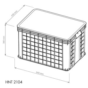 CONTAINER BOX PLASTIK BESAR INDUSTRI RAPAT HANATA HNT 2104 UKURAN 64x43x38 CM: Solusi Penyimpanan dan Distribusi Barang Industri yang Kuat, Higienis, dan Tahan Lama