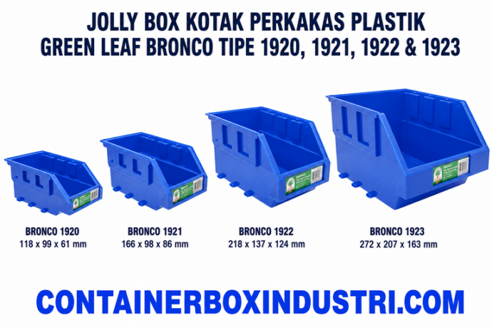 JOLLY BOX KOTAK PERKAKAS PLASTIK GREEN LEAF BRONCO TIPE 1920, 1921, 1922 & 1923