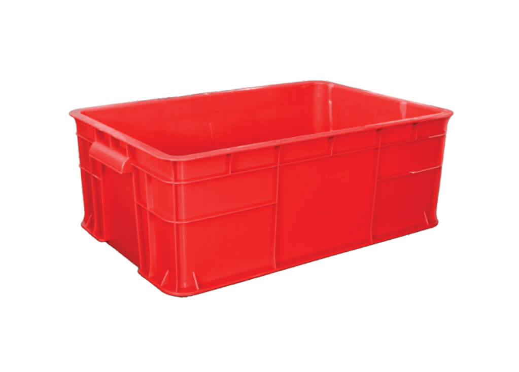 KERANJANG INDUSTRI CONTAINER BOX PLASTIK RAPAT HANATA HNT 2304M UKURAN 50,5 x 33,5 x 19 CM | RAJA PLASTIK GROSIR