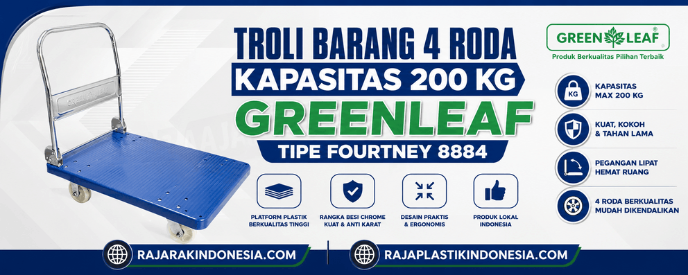 TROLI BARANG 4 RODA KAPASITAS 200 KG GREENLEAF TIPE FOURTNEY 8884