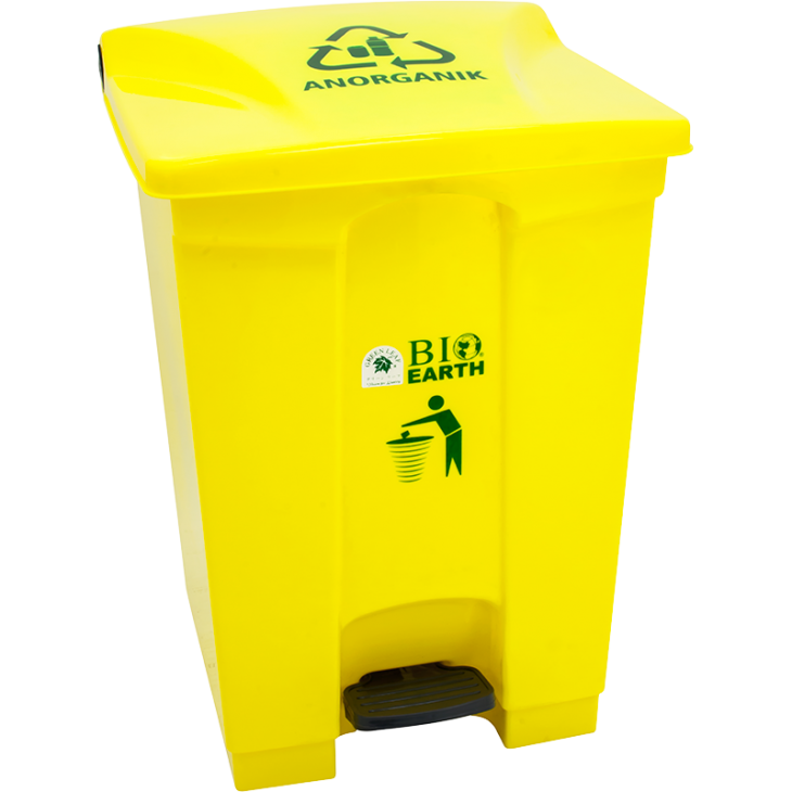 TEMPAT SAMPAH INJAK PLASTIK 50 LITER GL BIO DUSTBIN 2169 ANOR (ANORGANIC PRINTING)